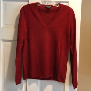 Red cashmere sweater